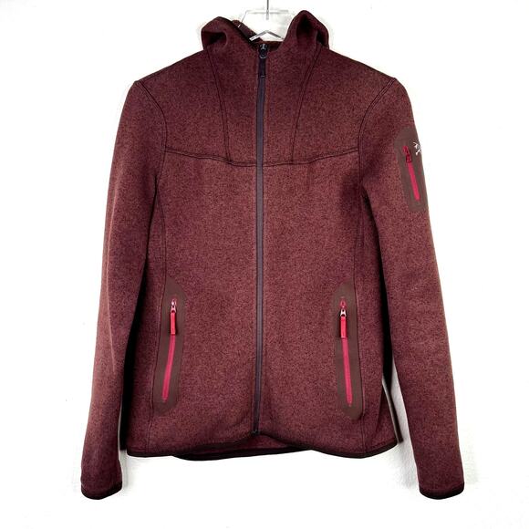 Arc'Teryx Covert Hoody Women's Fleece Zip Up Jacket Cherry Chocolate MEDIUM - Picture 1 of 6